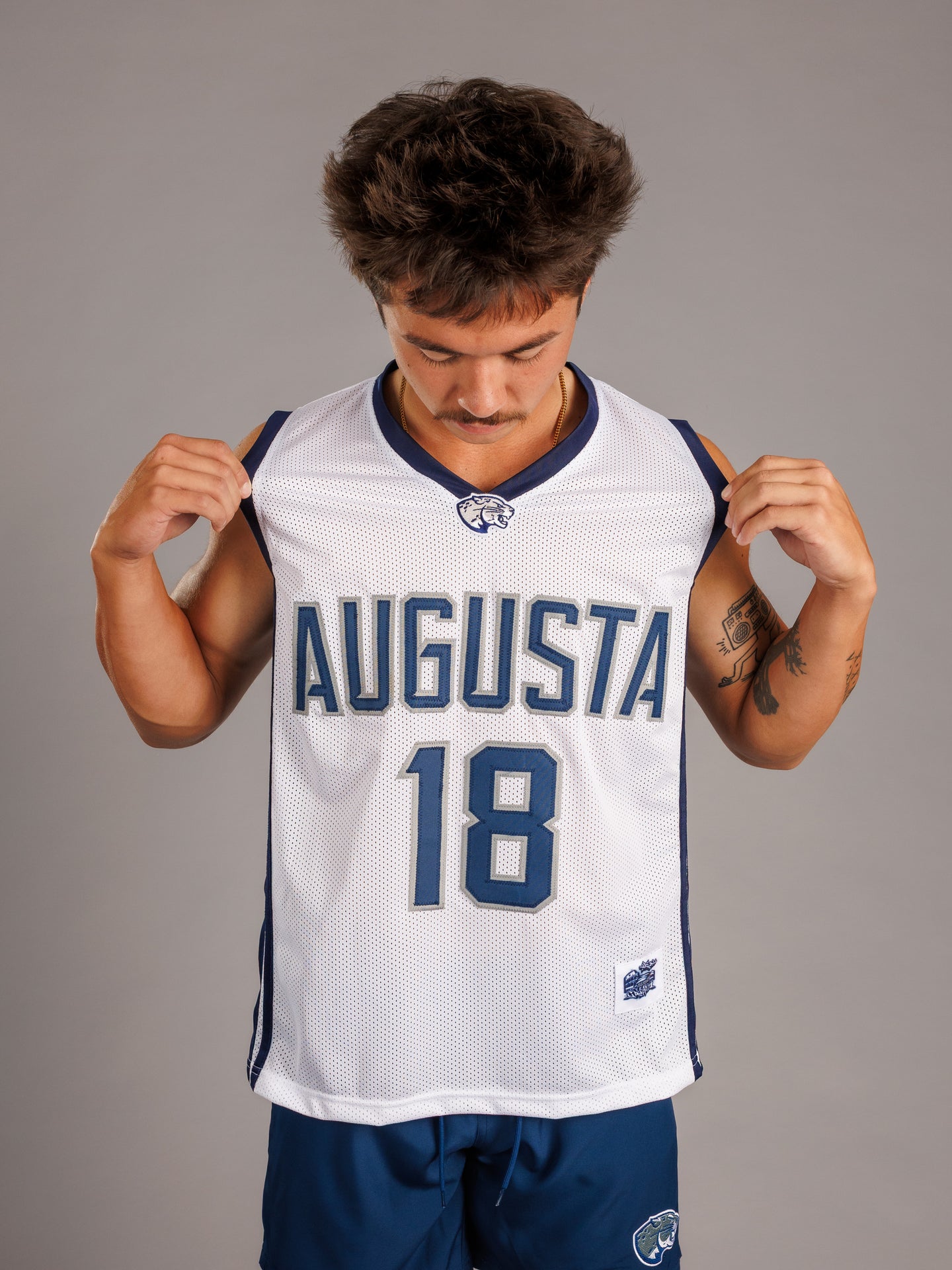 White Augusta '18' Jersey