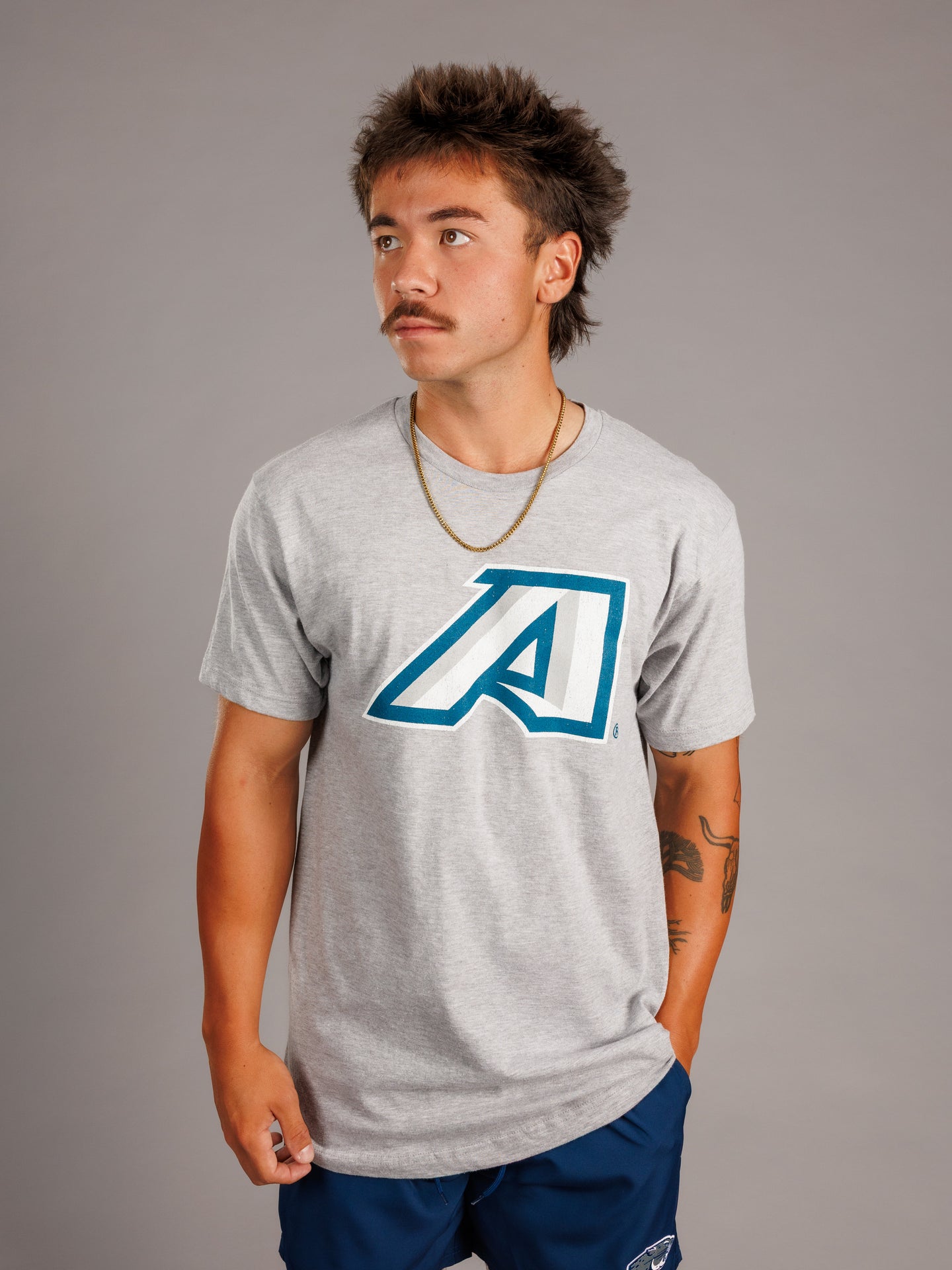 Gray AU Tee