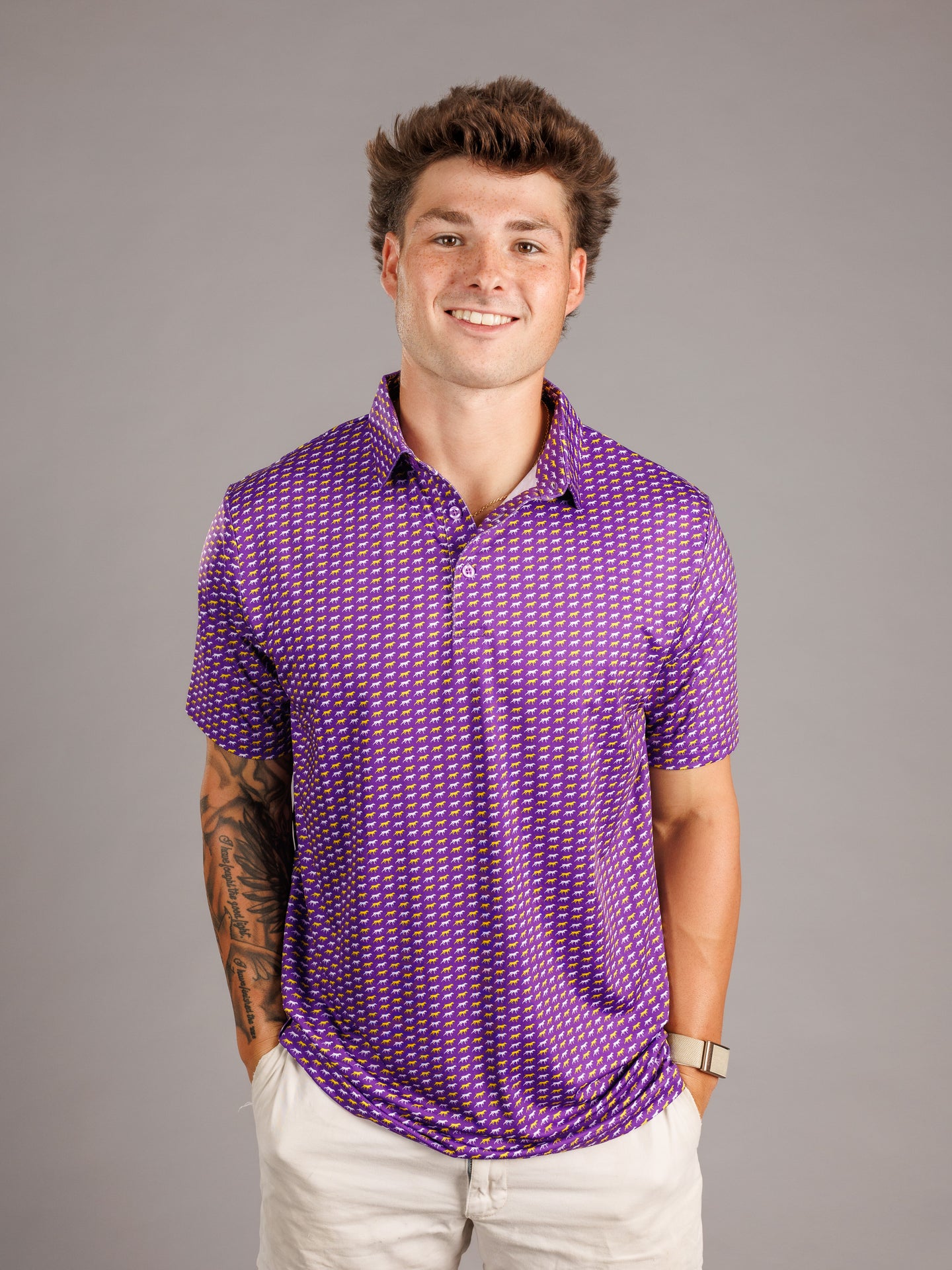 Purple Dog LSU Polo