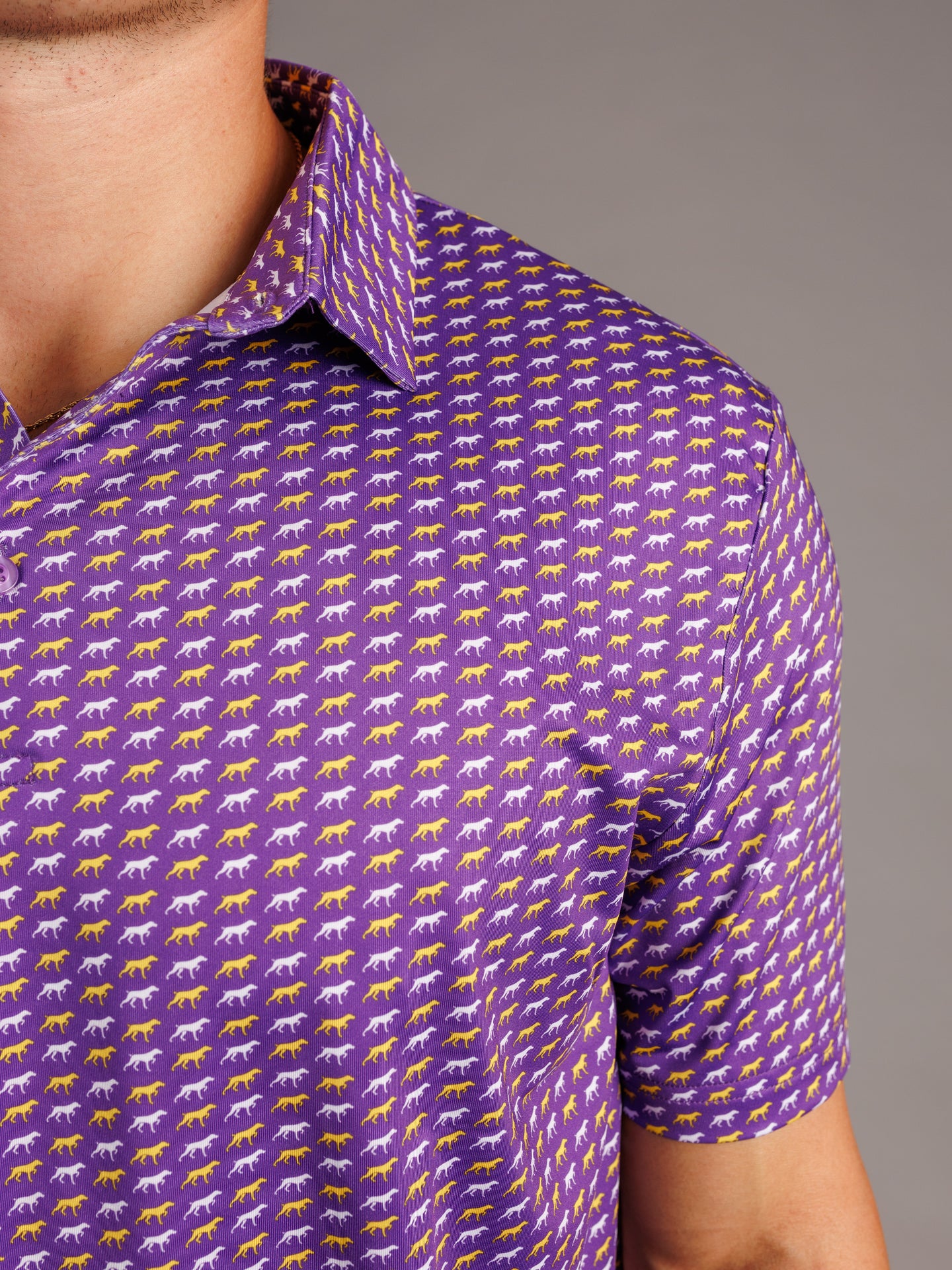 Purple Dog LSU Polo