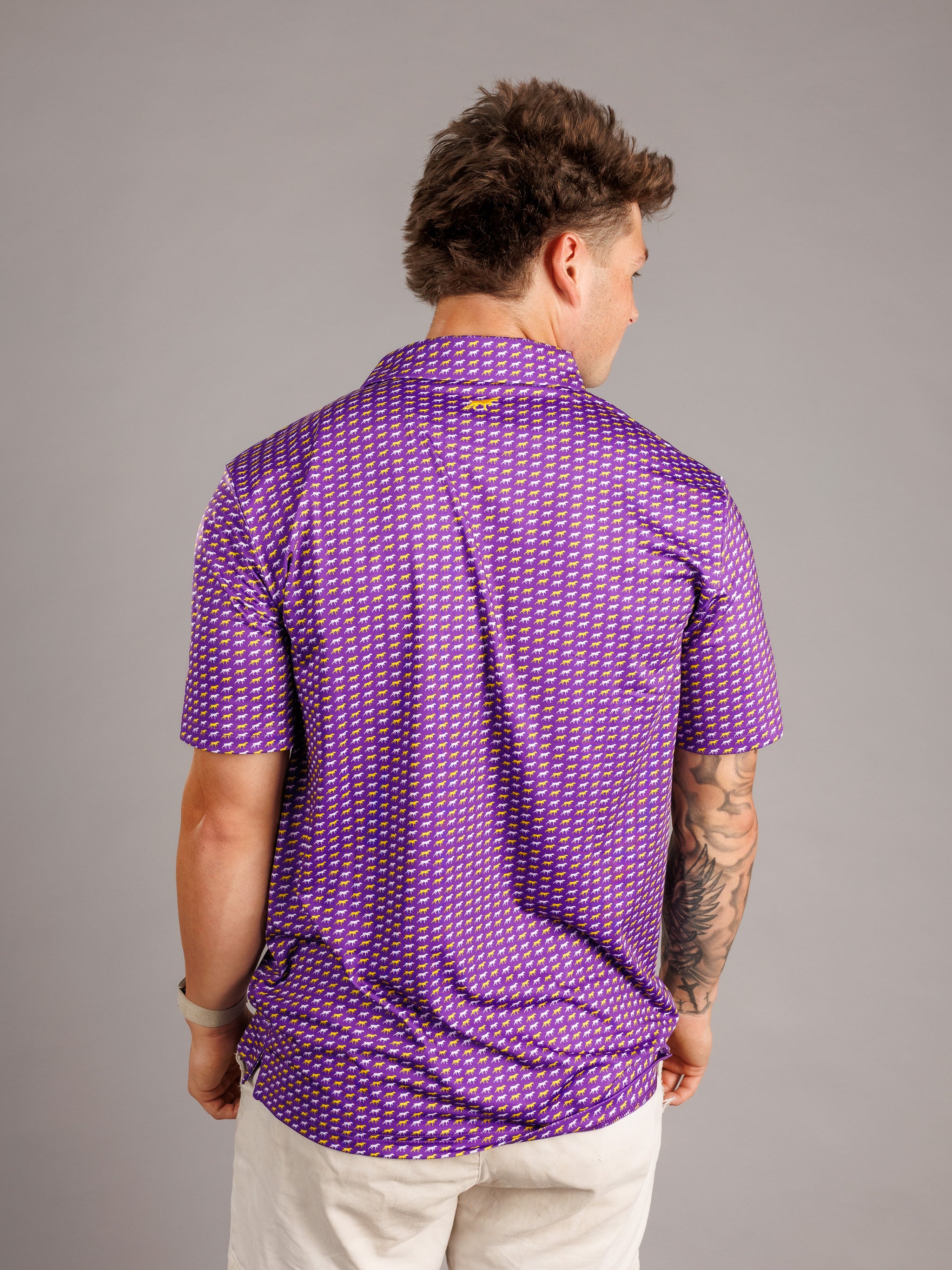 Purple Dog LSU Polo