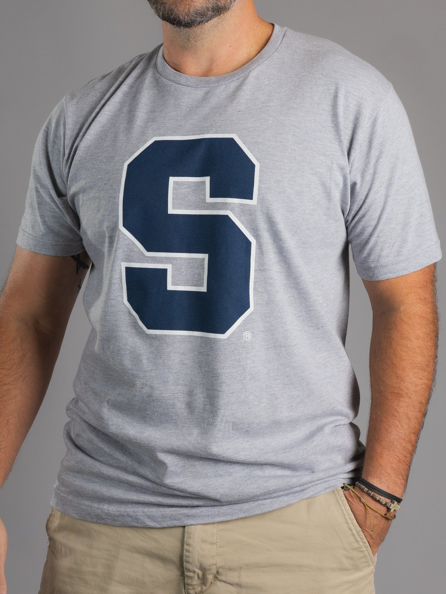 Gray "S" Syracuse Tee