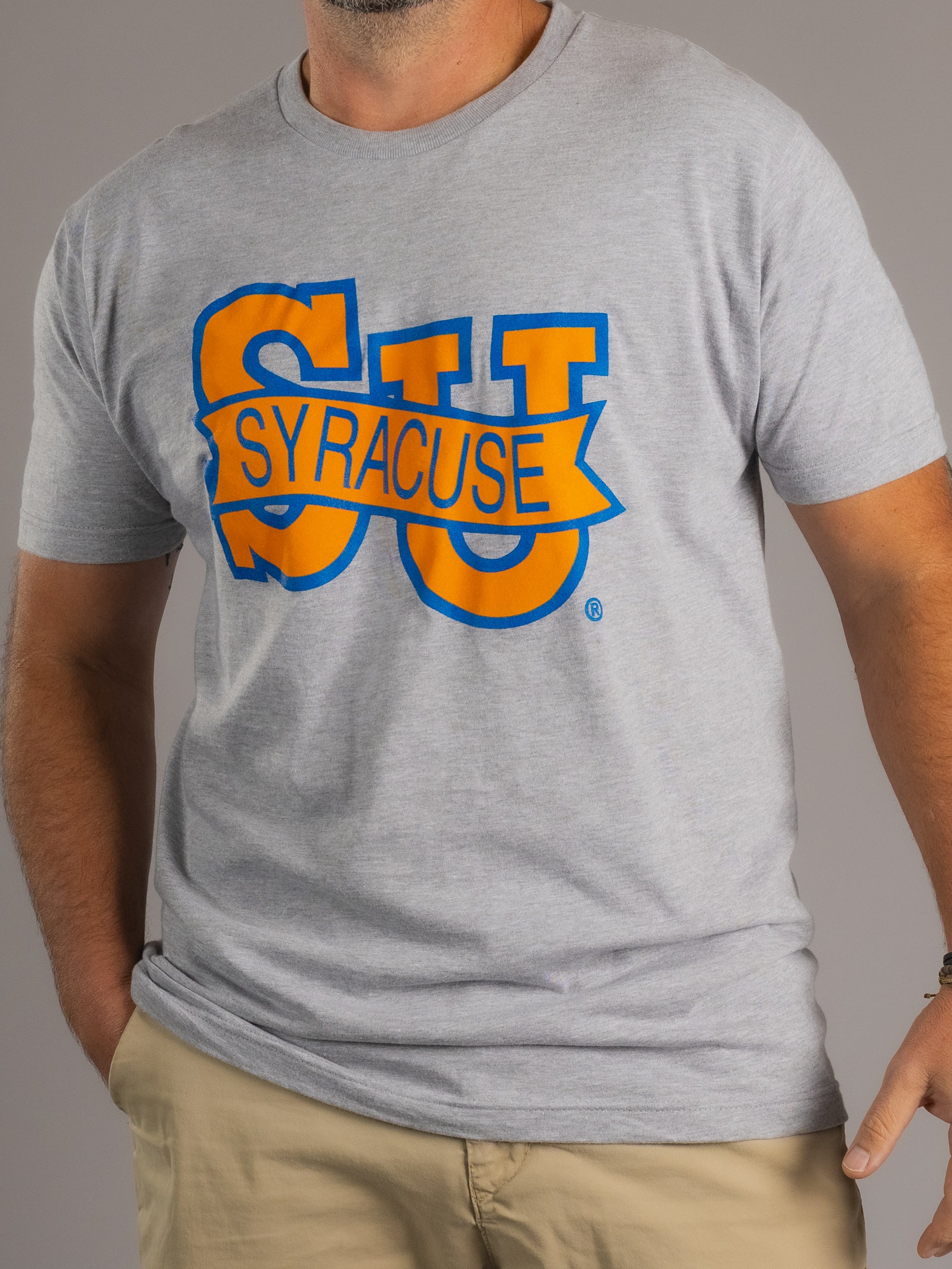 Gray "SU" Syracuse Tee