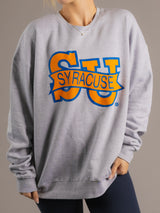 Gray "SU" Syracuse Crewneck