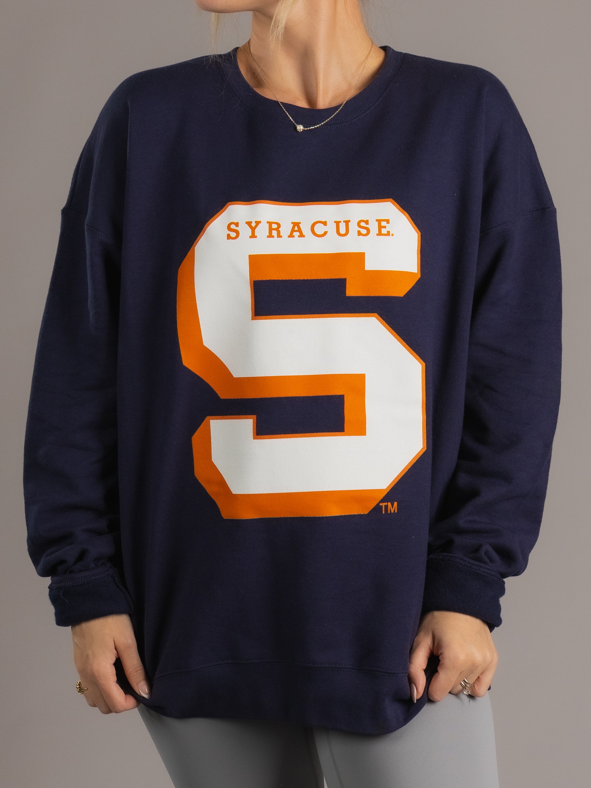 Navy Vintage Syracuse Crewneck