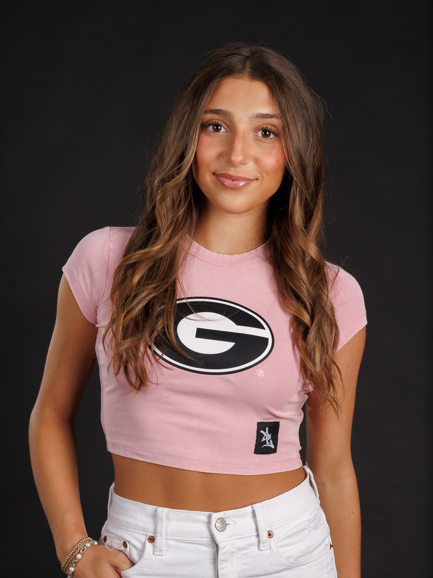 Light Pink Oval G Crop Top