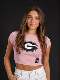 Light Pink Oval G Crop Top
