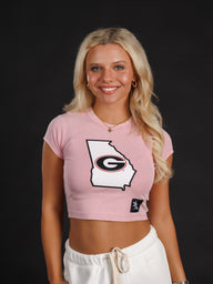 Light Pink G State Crop Top