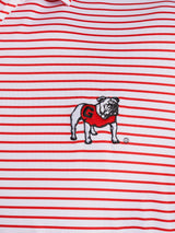 Red And White Striped With Standing Dog Polo