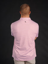 Red And White Striped With Standing Dog Polo