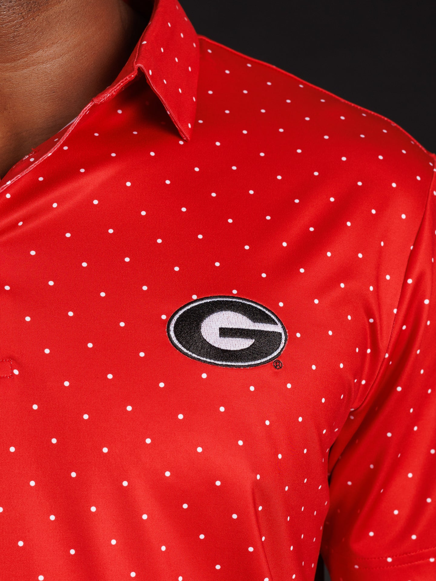 Red Dotted With Oval G Polo