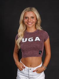 Vintage Violet UGA Crop Top