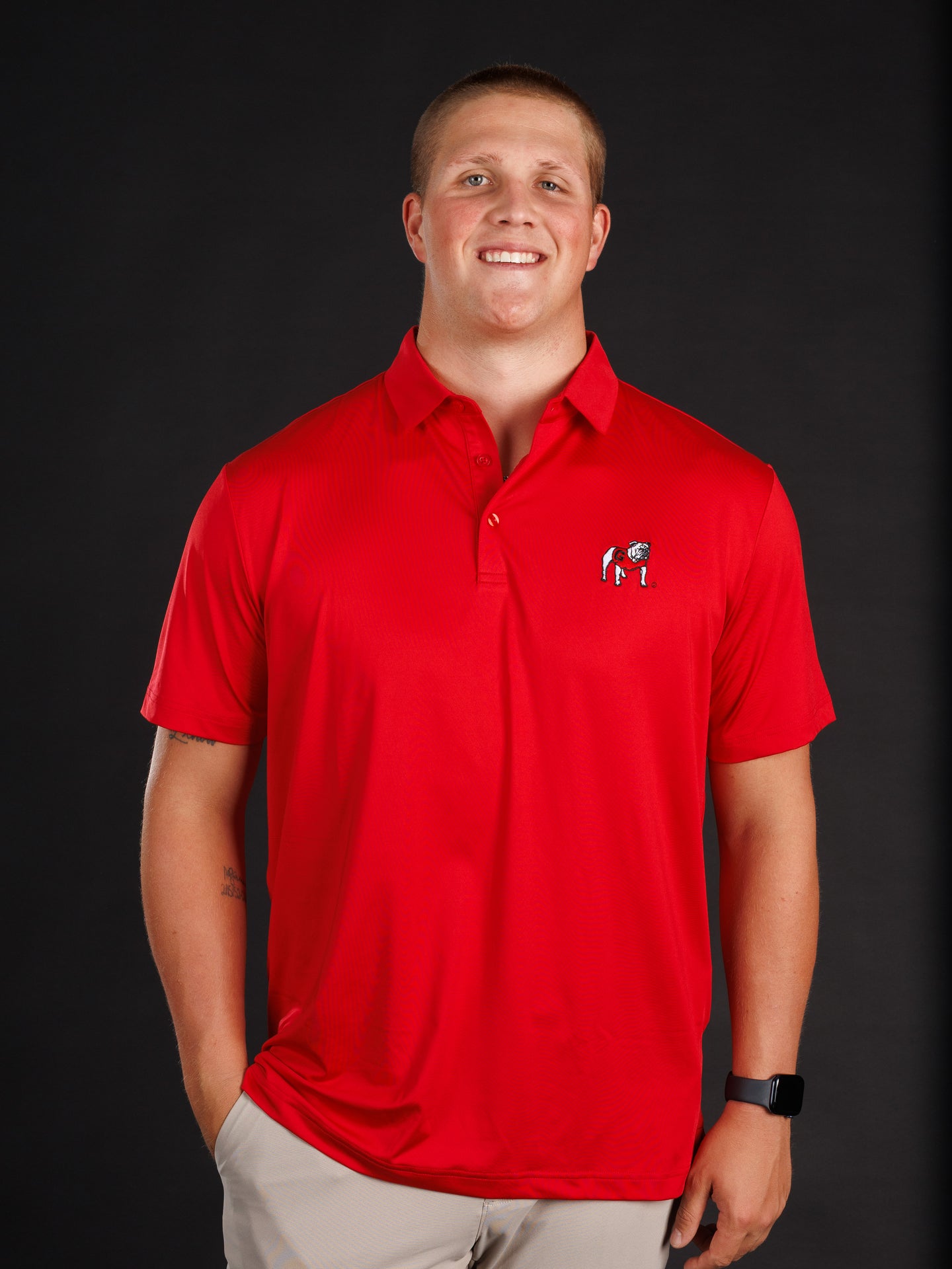 Solid Red With Standing Dog Polo
