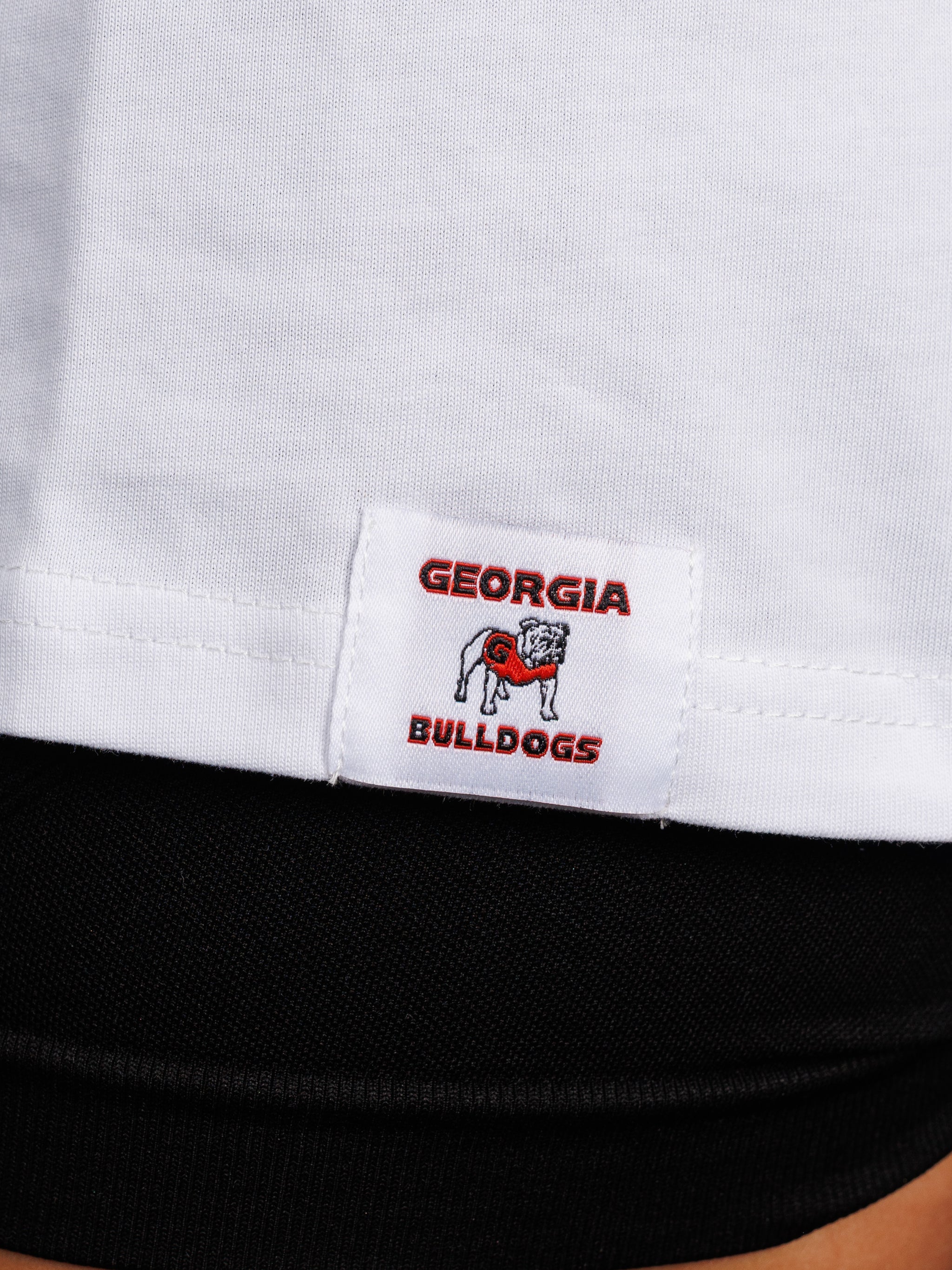 White Heavyweight Georgia Bulldogs Standing Dog Tee