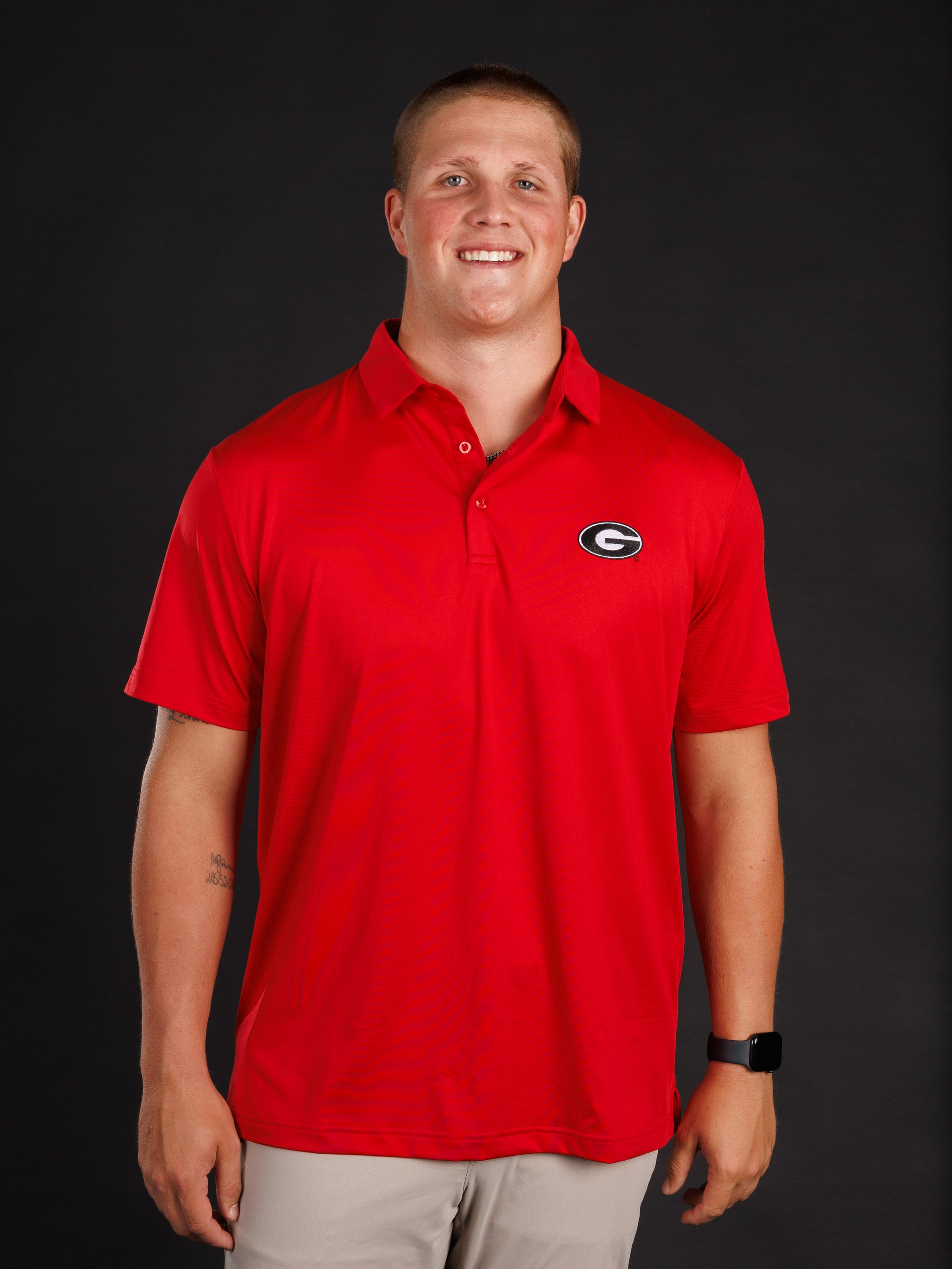 Solid Red With Oval G Polo