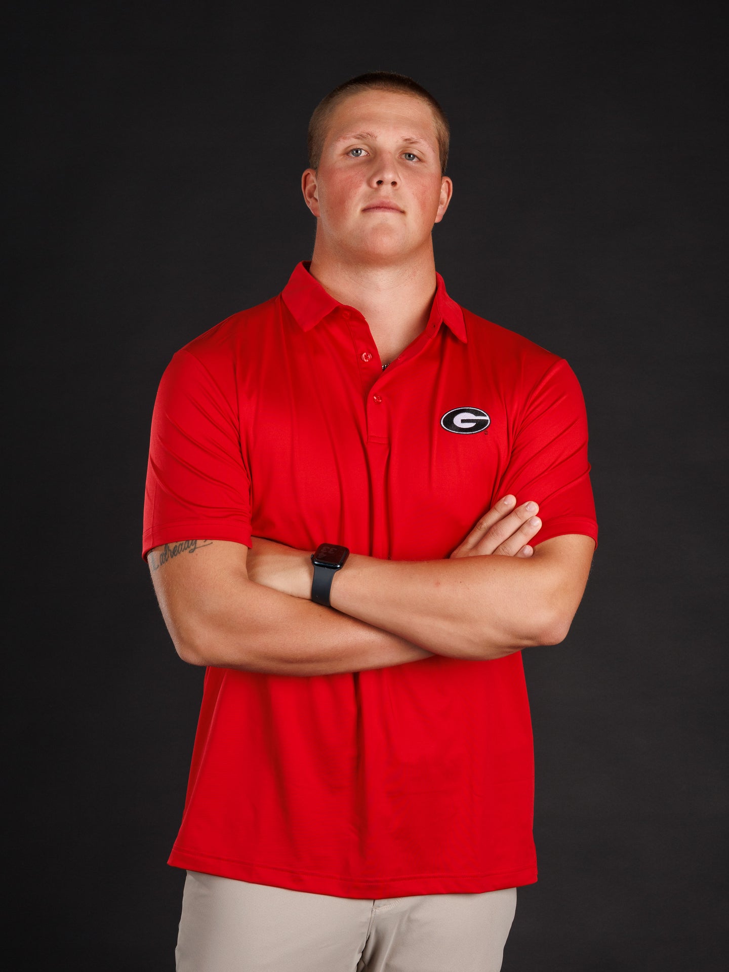 Solid Red With Oval G Polo