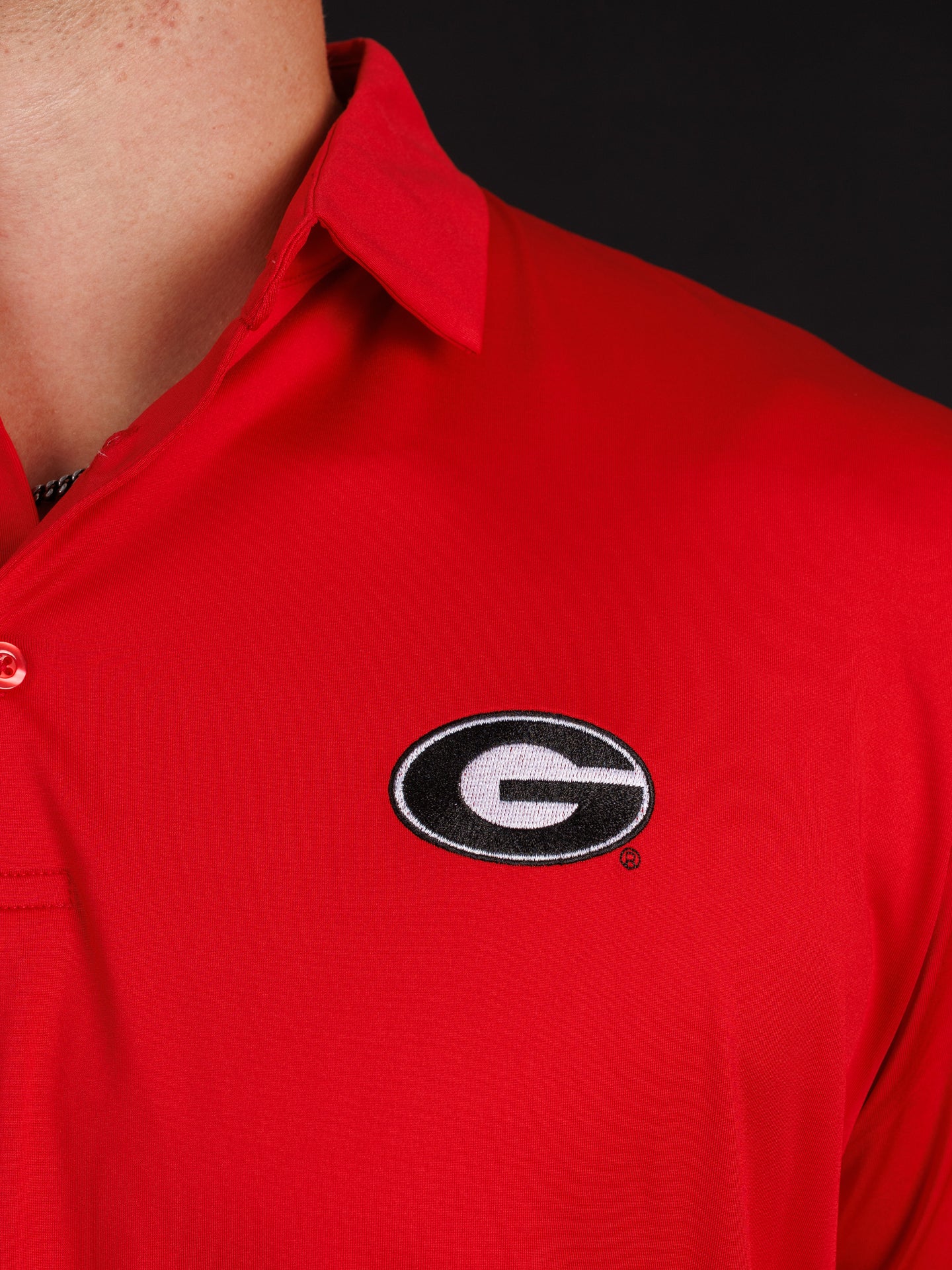 Solid Red With Oval G Polo