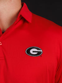 Solid Red With Oval G Polo