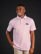 Red And White Splatter With Oval G Polo