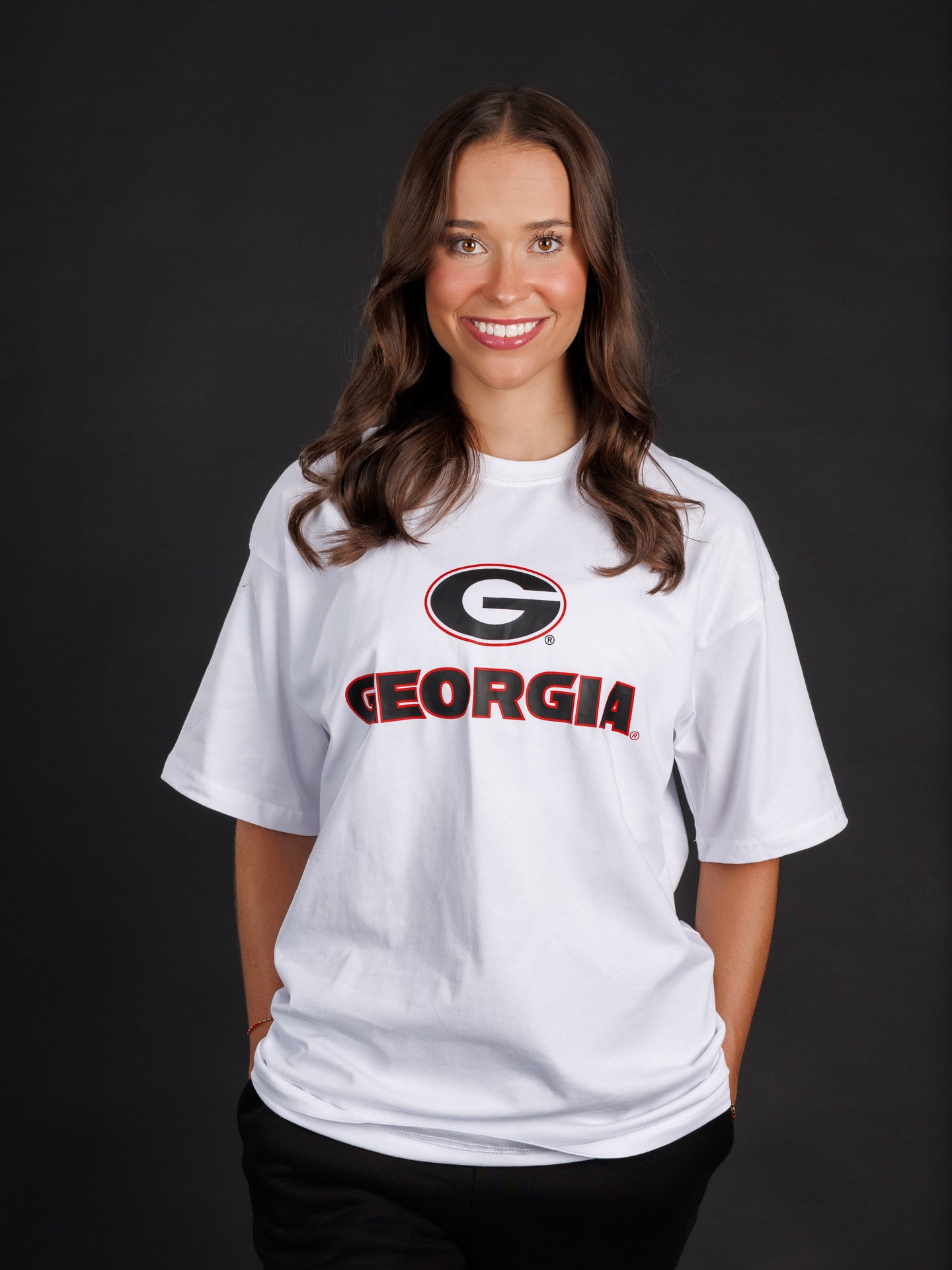 White Heavyweight G Georgia Tee