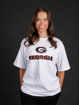 White Heavyweight G Georgia Tee