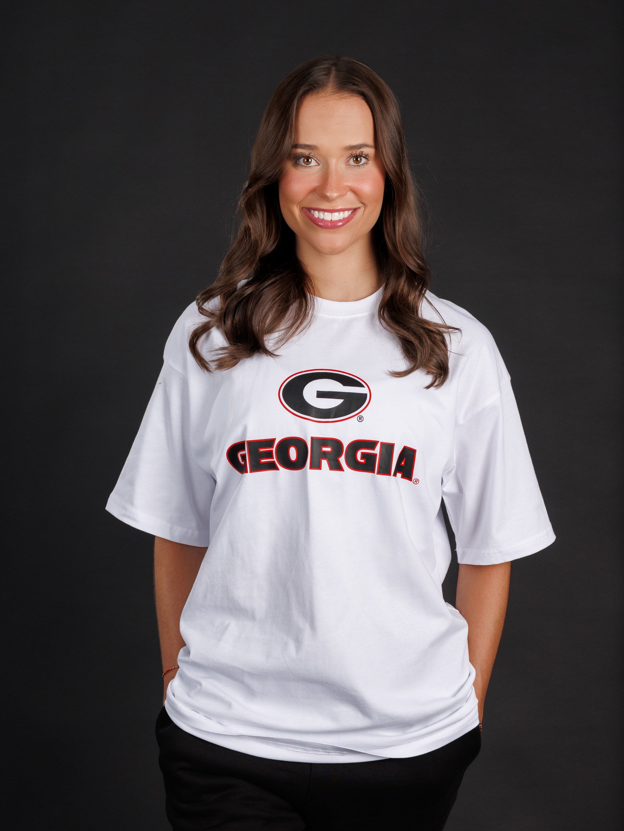 White Heavyweight G Georgia Tee