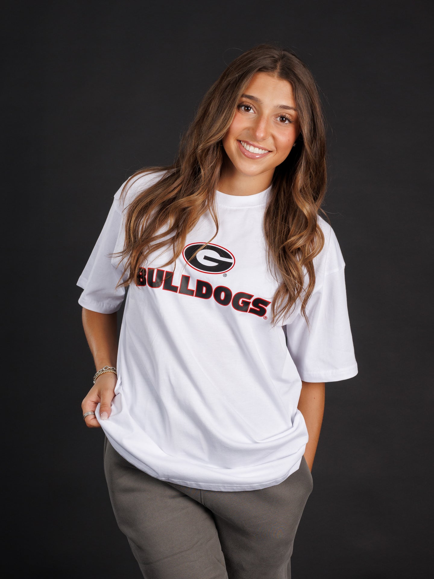 White Heavyweight G Bulldogs Tee