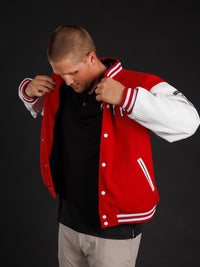 Red UGA Varsity Letterman Jacket