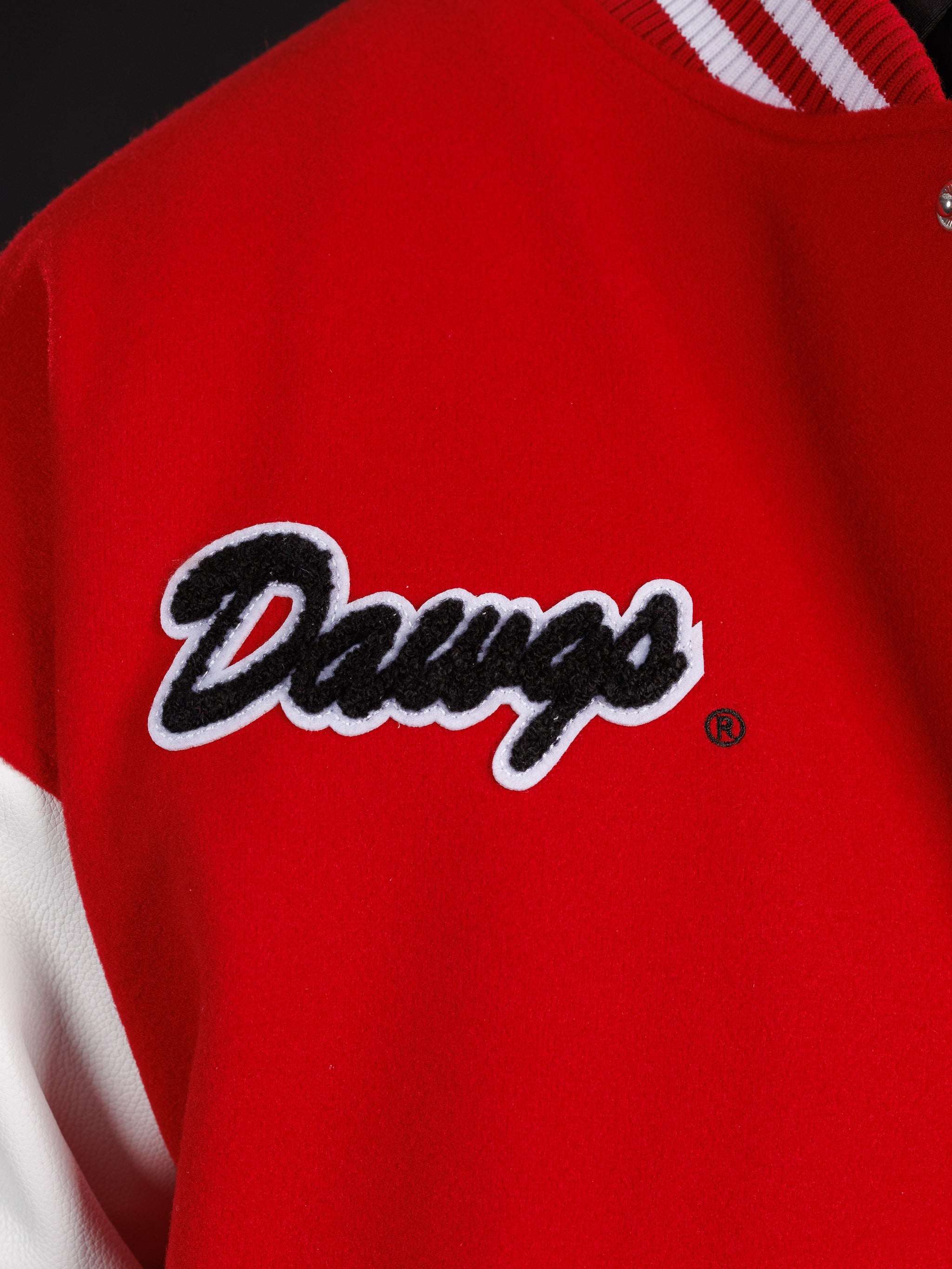 Red UGA Varsity Letterman Jacket