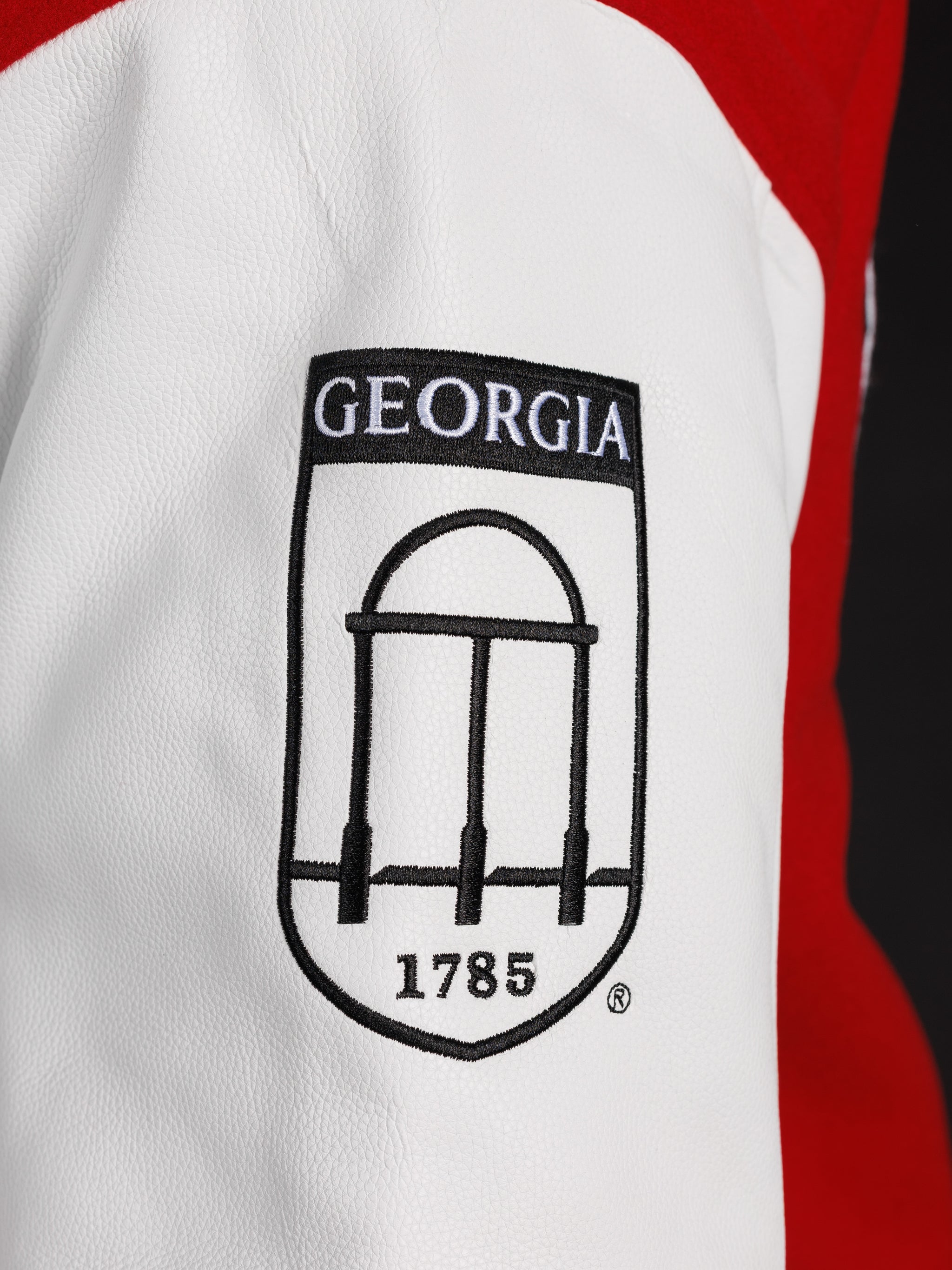 Red UGA Varsity Letterman Jacket