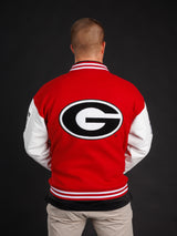 Red UGA Varsity Letterman Jacket