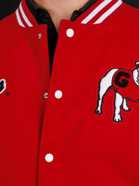 Red UGA Varsity Letterman Jacket