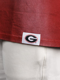 Red Reverse Embroidered G Tee