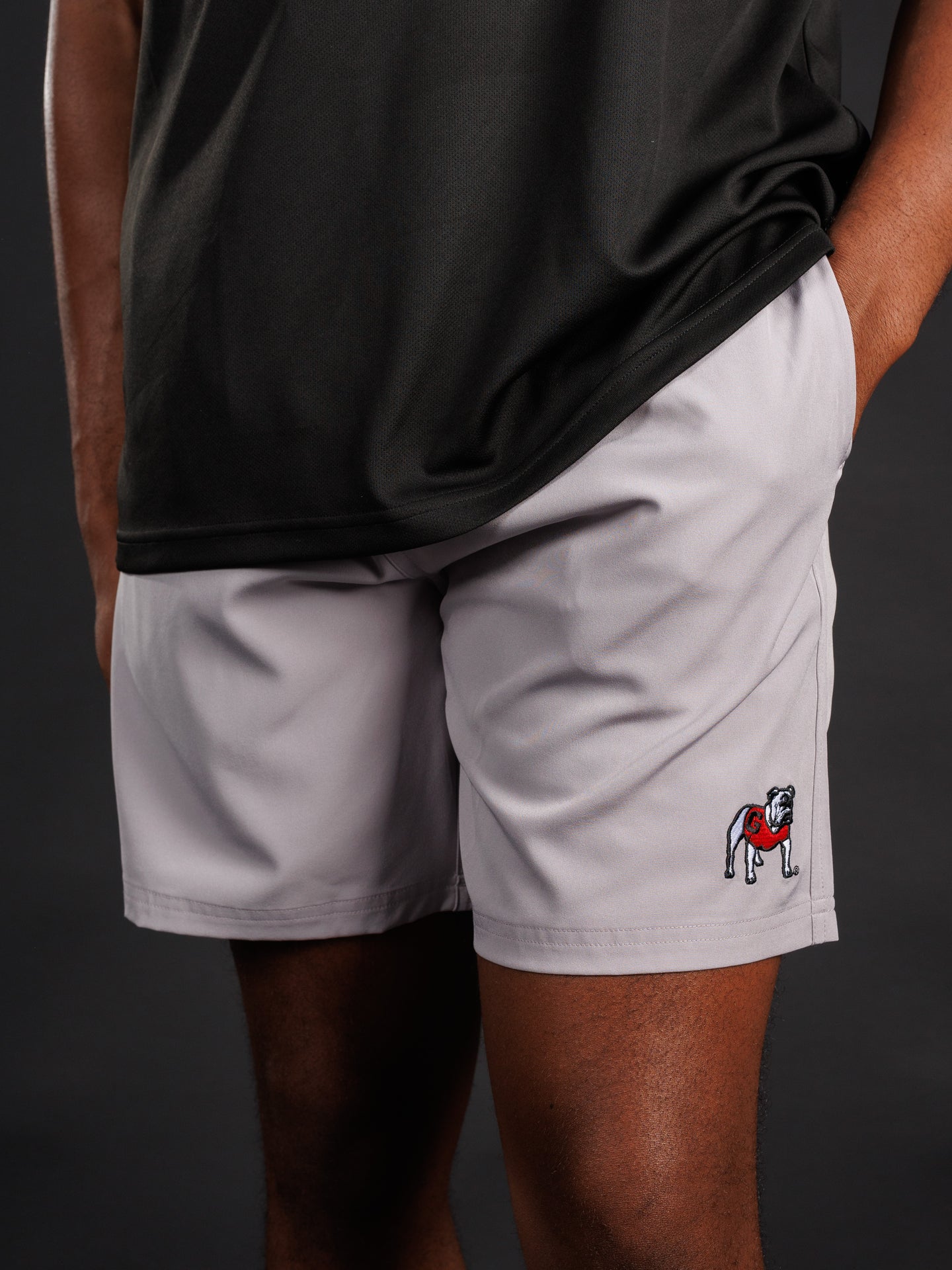 Light Grey Standing Dog Men's Shorts