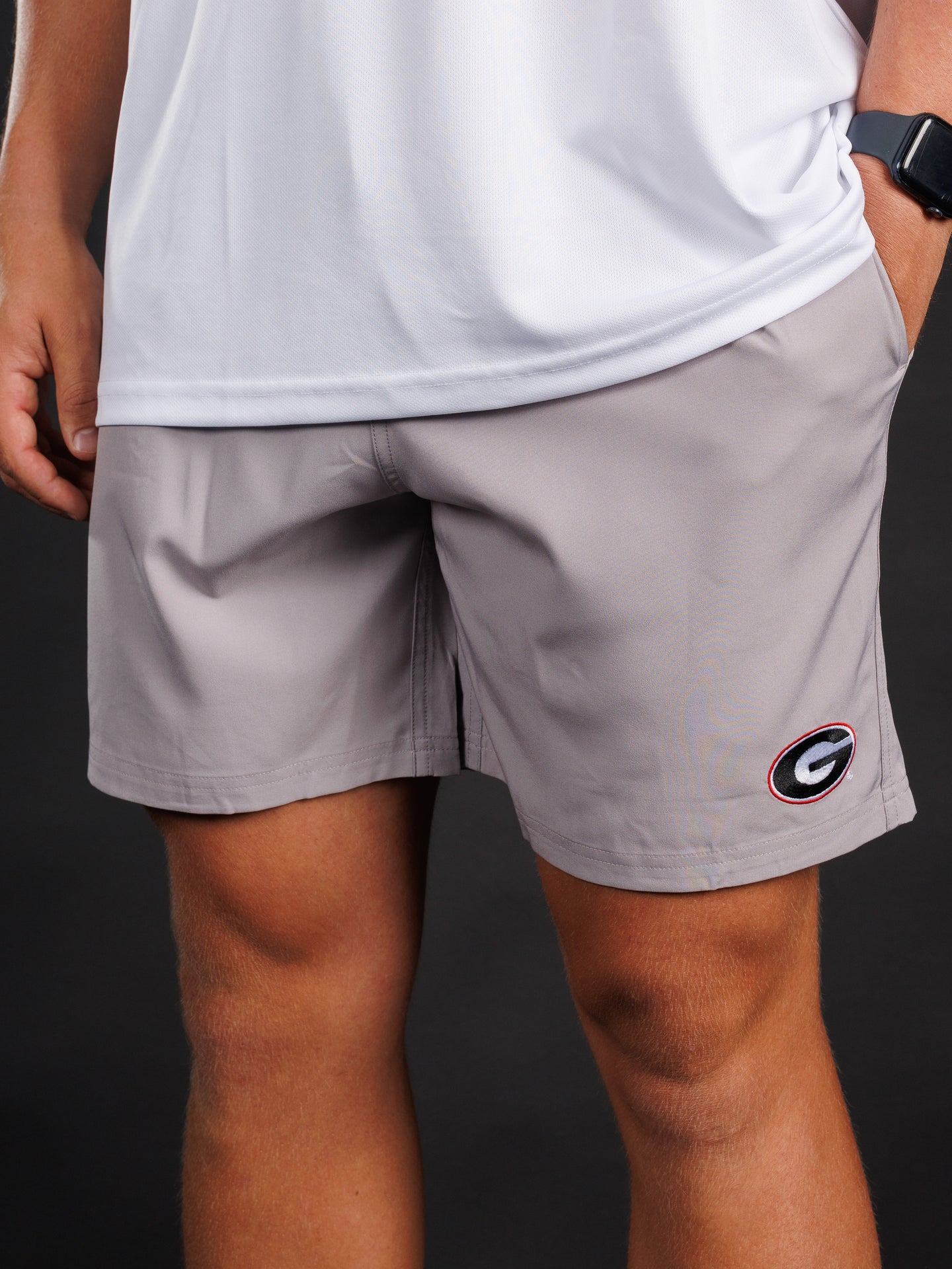 Light Grey Oval G Men's Shorts