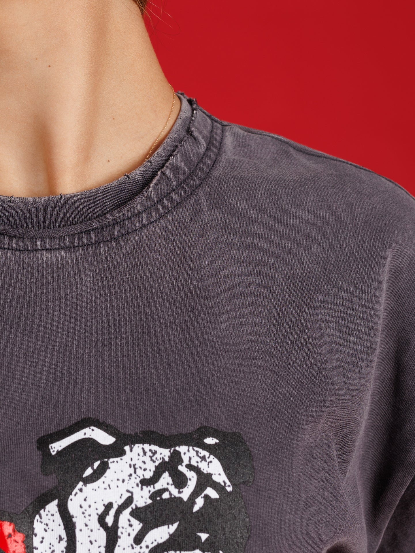 Dark Grey Standing Dog Tee