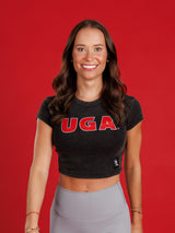 Black UGA Crop Top