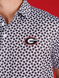 Black And White Checkered With Oval G Polo