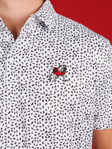 Black And White Splatter With Standing Dog Polo