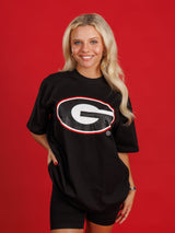 Black Heavyweight Oval G Tee