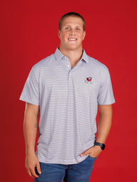 Black And White Striped With Standing Dog Polo