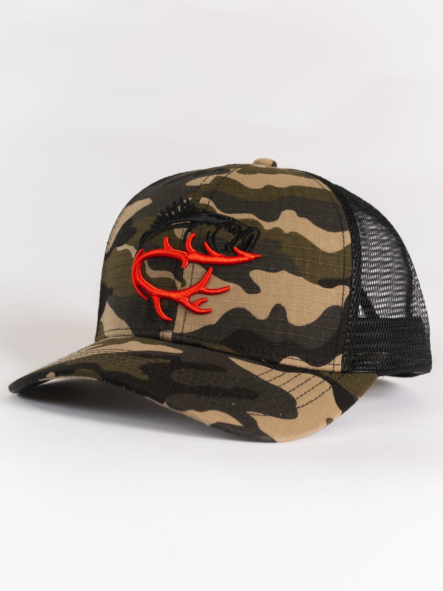 Camo Fish Antler Mesh Hat