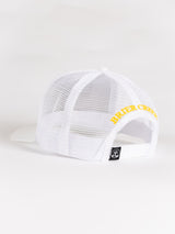 White Buck Head Mesh Hat