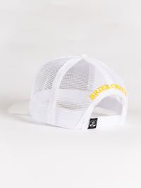 White Buck Head Mesh Hat