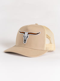 Tan Longhorn Mesh Hat