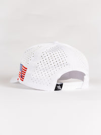 White USA Flag Roped Hat