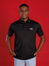 Solid Black With Oval G Polo