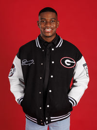 Black UGA Varsity Letterman Jacket