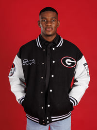 Black UGA Varsity Letterman Jacket