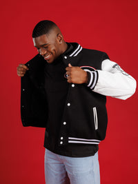 Black UGA Varsity Letterman Jacket